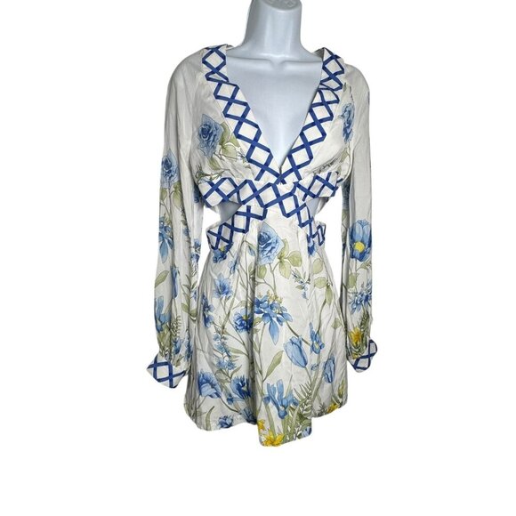Alice McCall Dress Size US 2 Mini Flower Girl Party Cutout Long Sleeve White - Picture 1 of 10